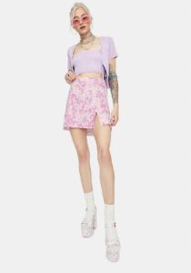 Hello Spring Floral Mini Skirt sold by Dolls Kill