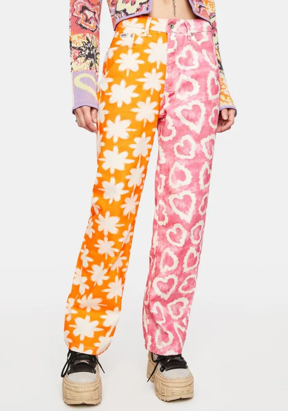 Freedom Print Jeans sold by Dolls Kill