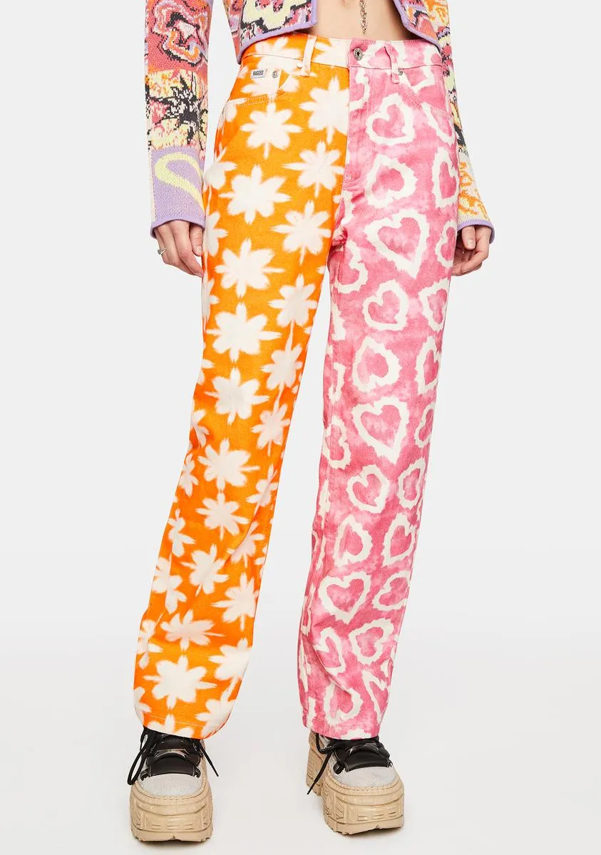 Freedom Print Jeans sold by Dolls Kill