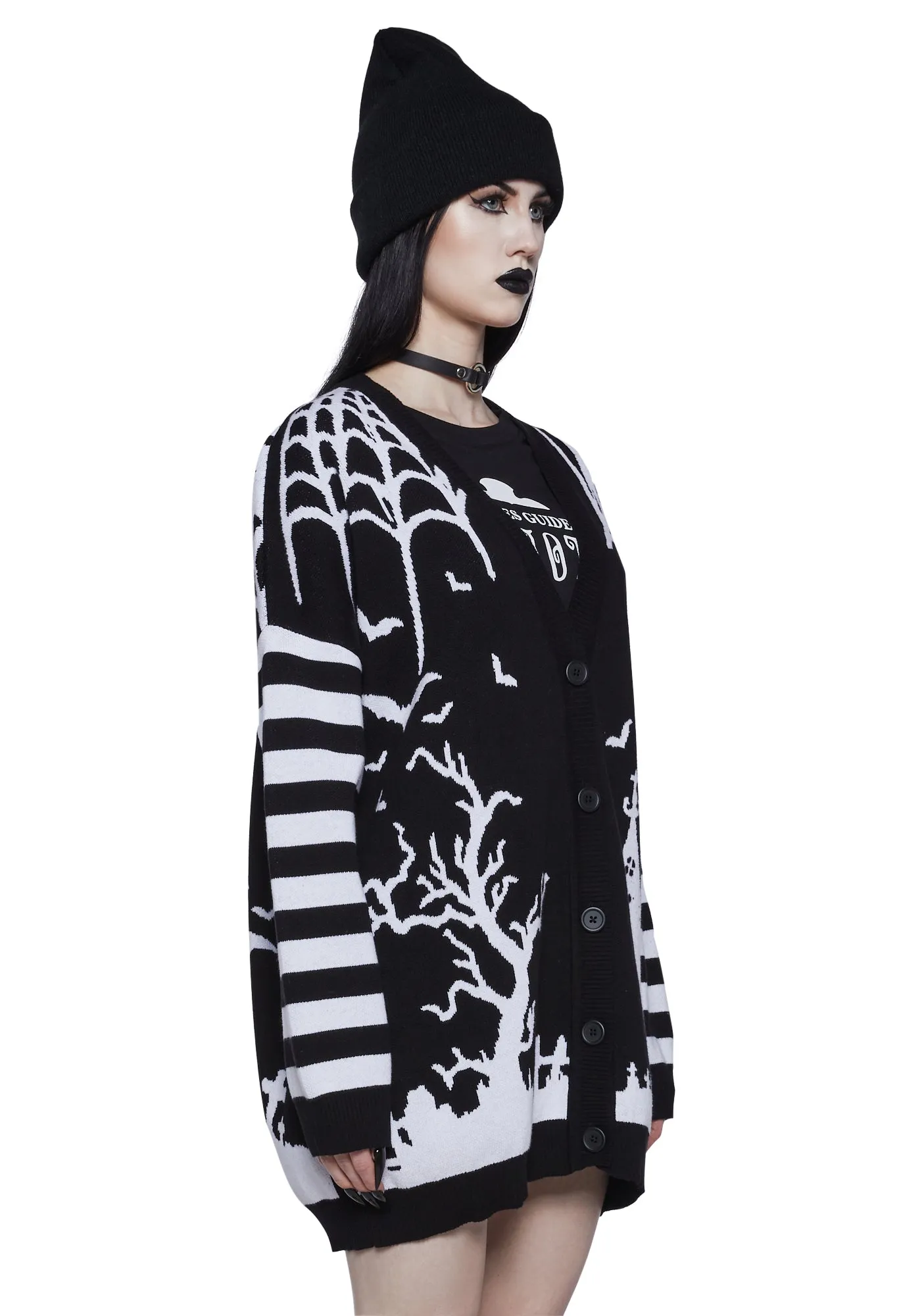 Haunted Homestead Oversized Cardigan sold by Dolls Kill product image thumbnail 4
