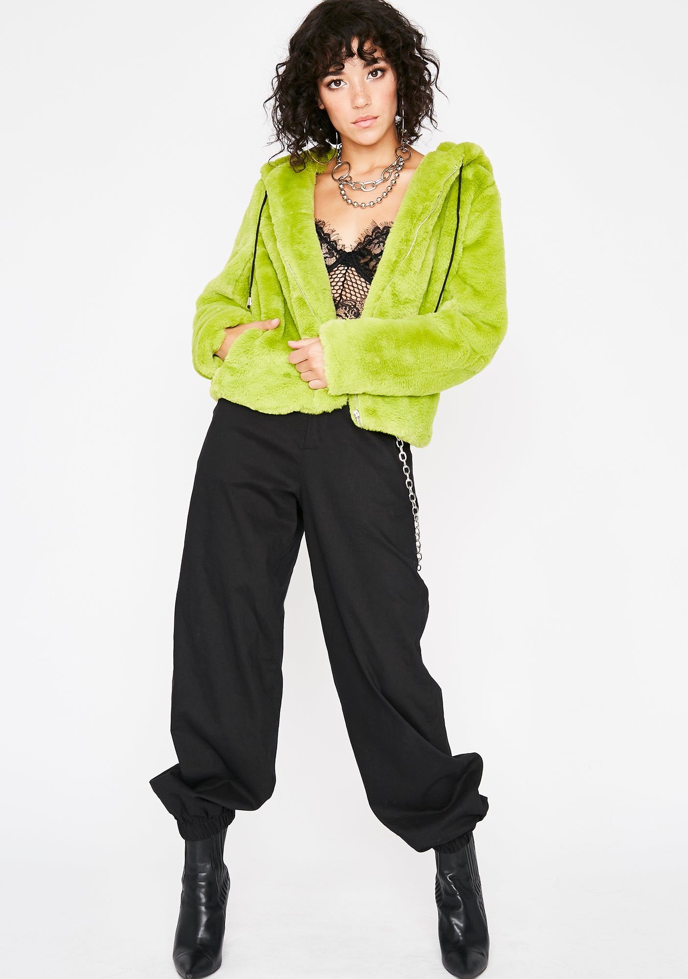 Biohazard Fuzzy Feelings Hooded Jacket sold by Dolls Kill product image thumbnail 3