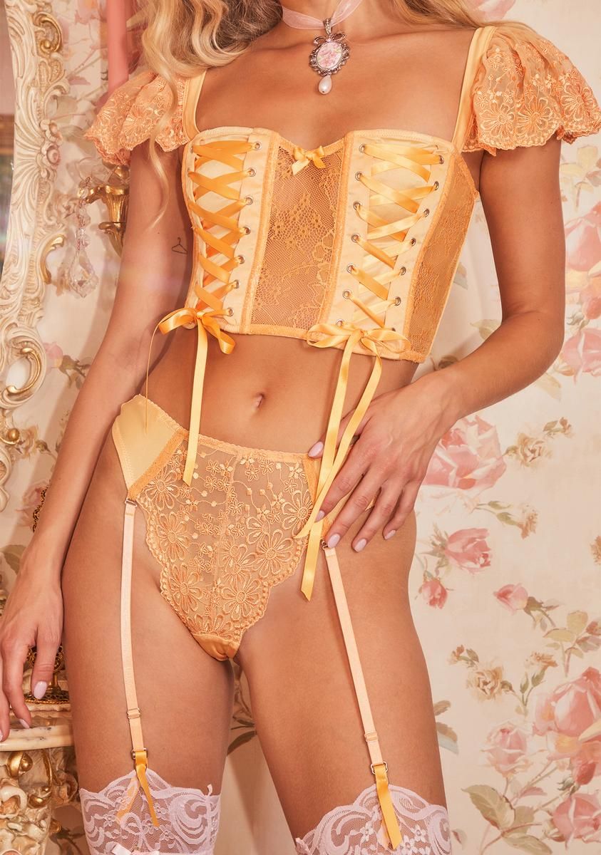 Art Of The Swoon Lingerie Set sold by Dolls Kill