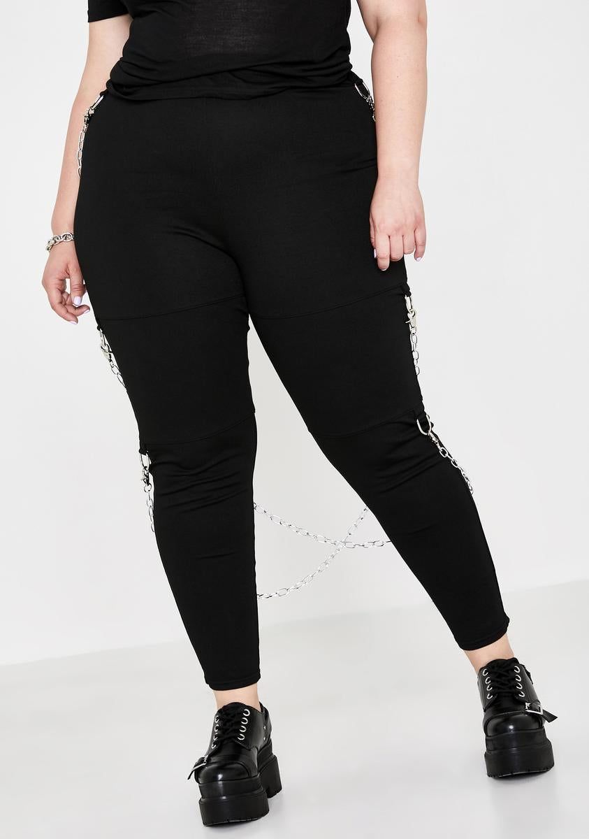 Such Tragic Irony Chained Leggings sold by Dolls Kill product image thumbnail 4