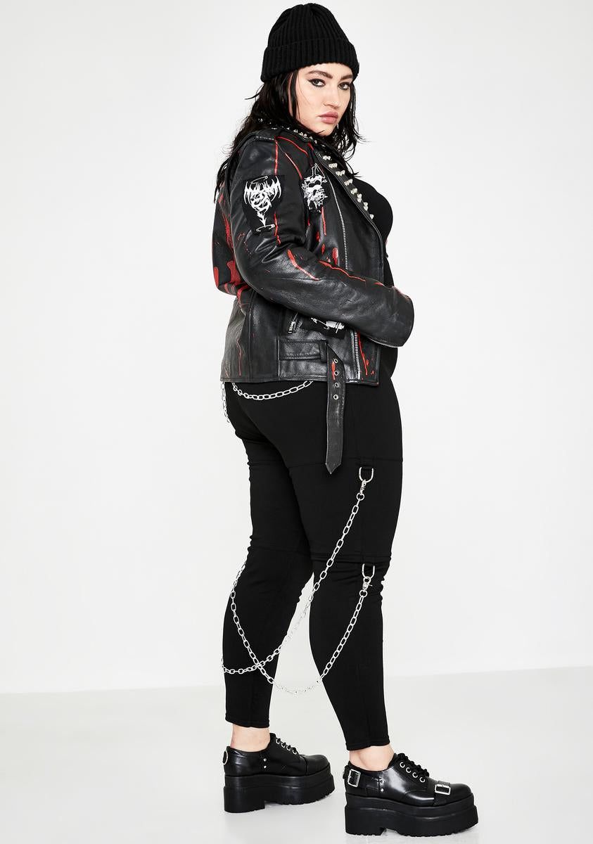 Such Tragic Irony Chained Leggings sold by Dolls Kill product image thumbnail 2