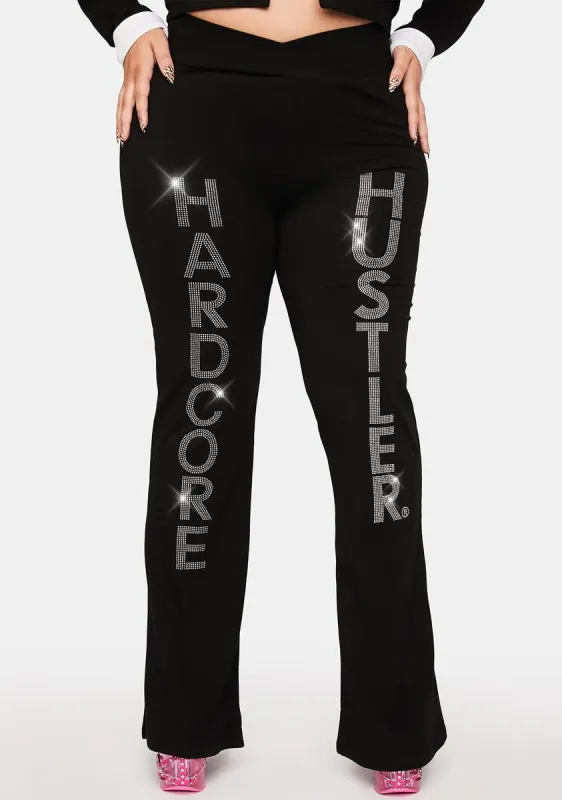 Plus Picture Perfect Rhinestone Pants sold by Dolls Kill