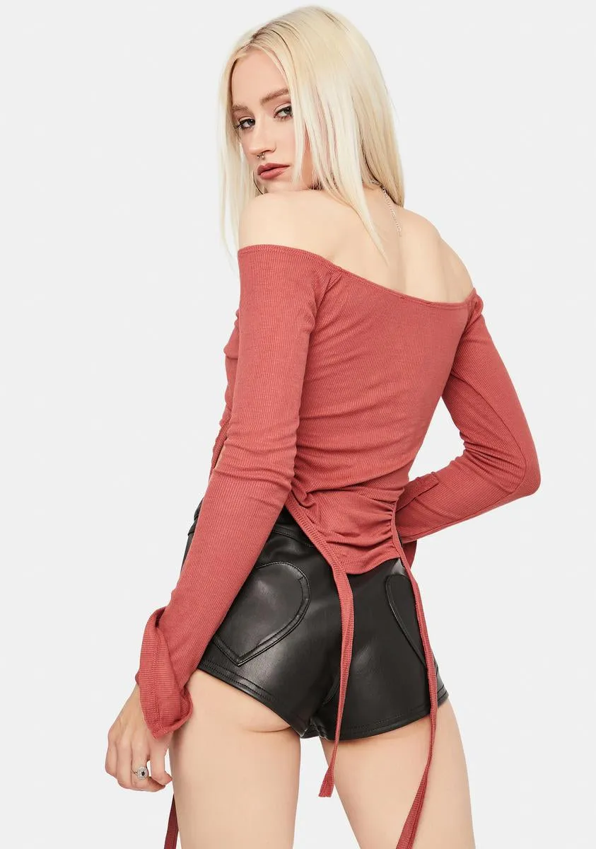 Rust To The Top Ruched Crop Top sold by Dolls Kill product image thumbnail 4