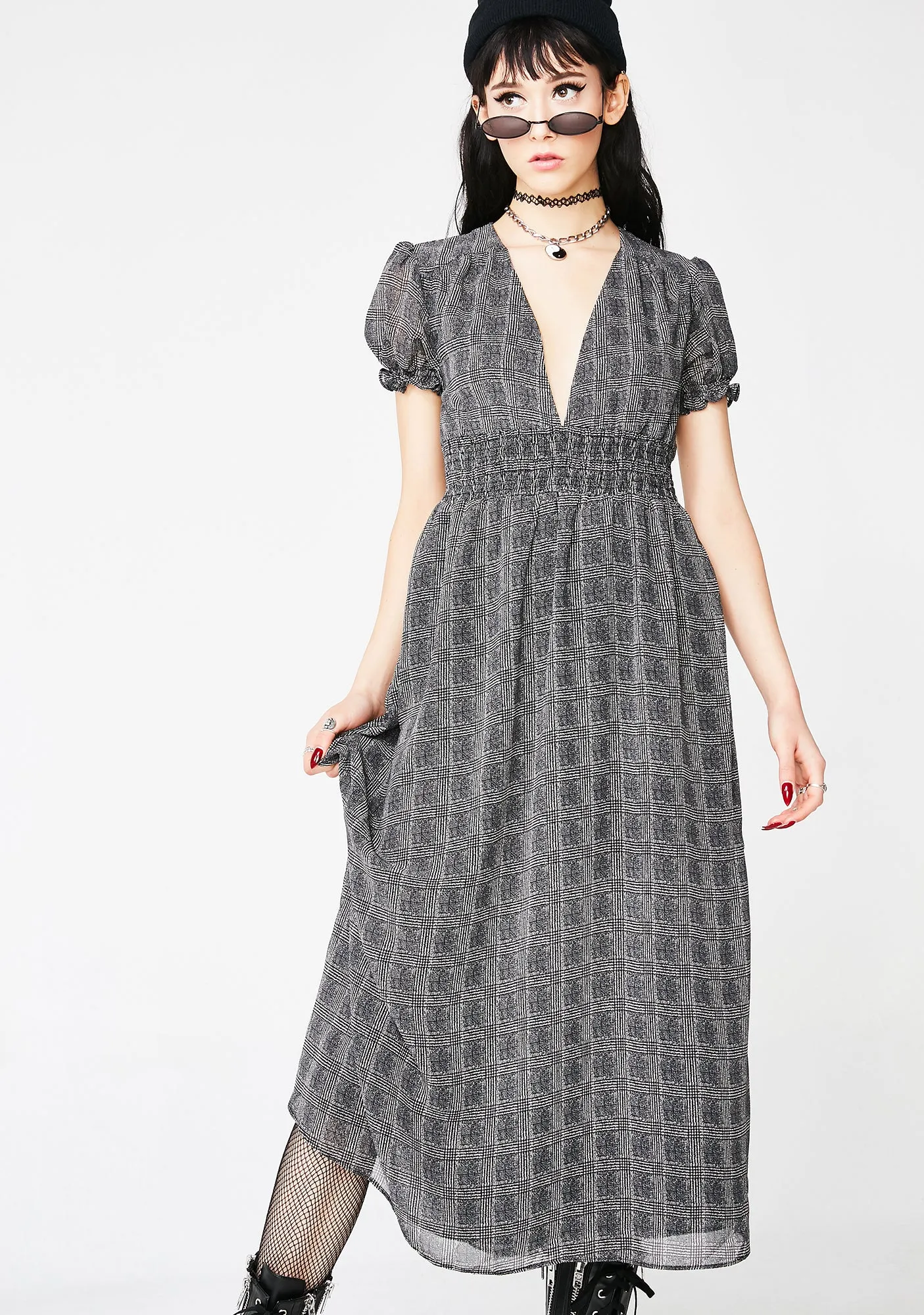 Check On Me Midi Dress sold by Dolls Kill