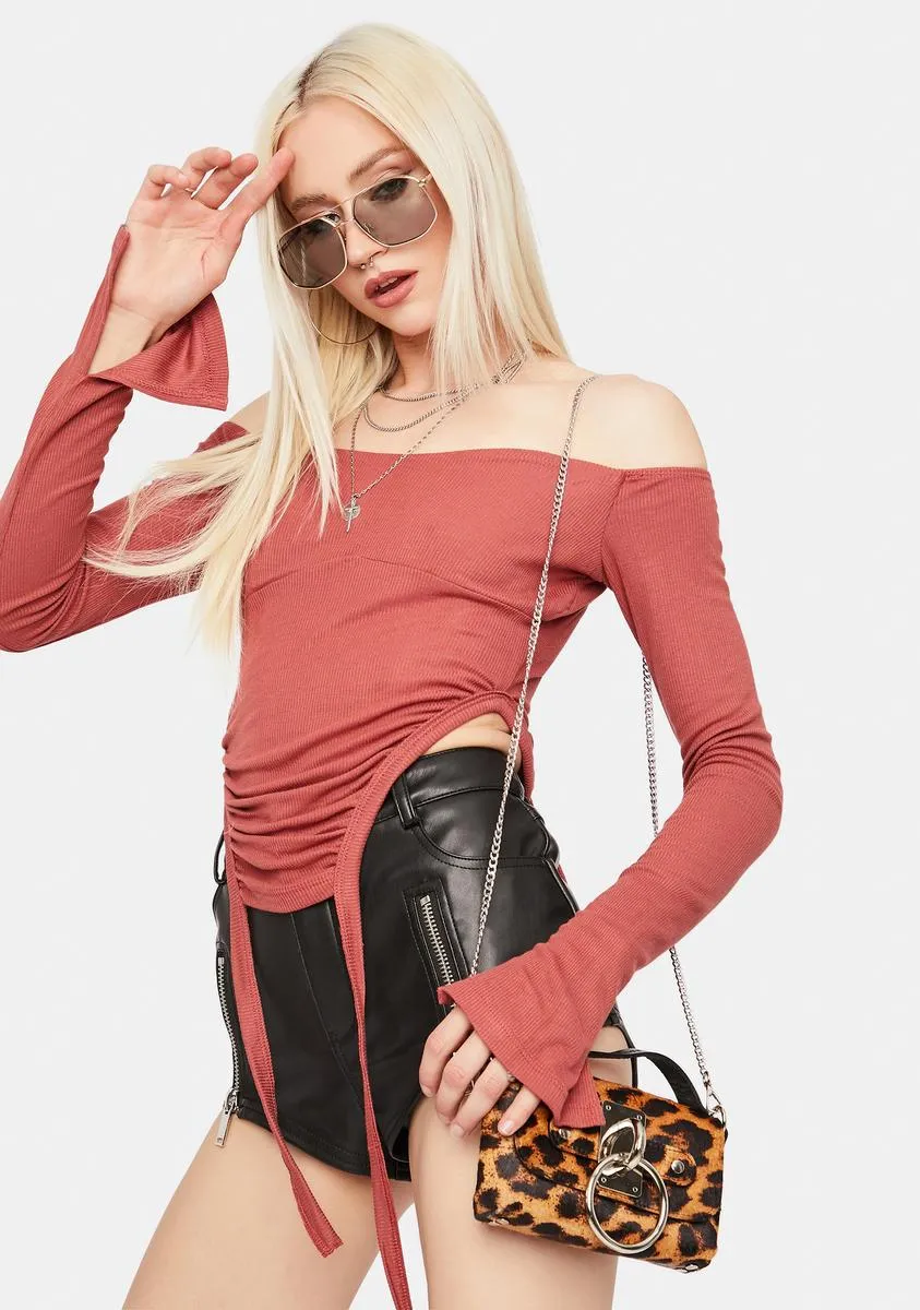 Rust To The Top Ruched Crop Top sold by Dolls Kill product image thumbnail 2