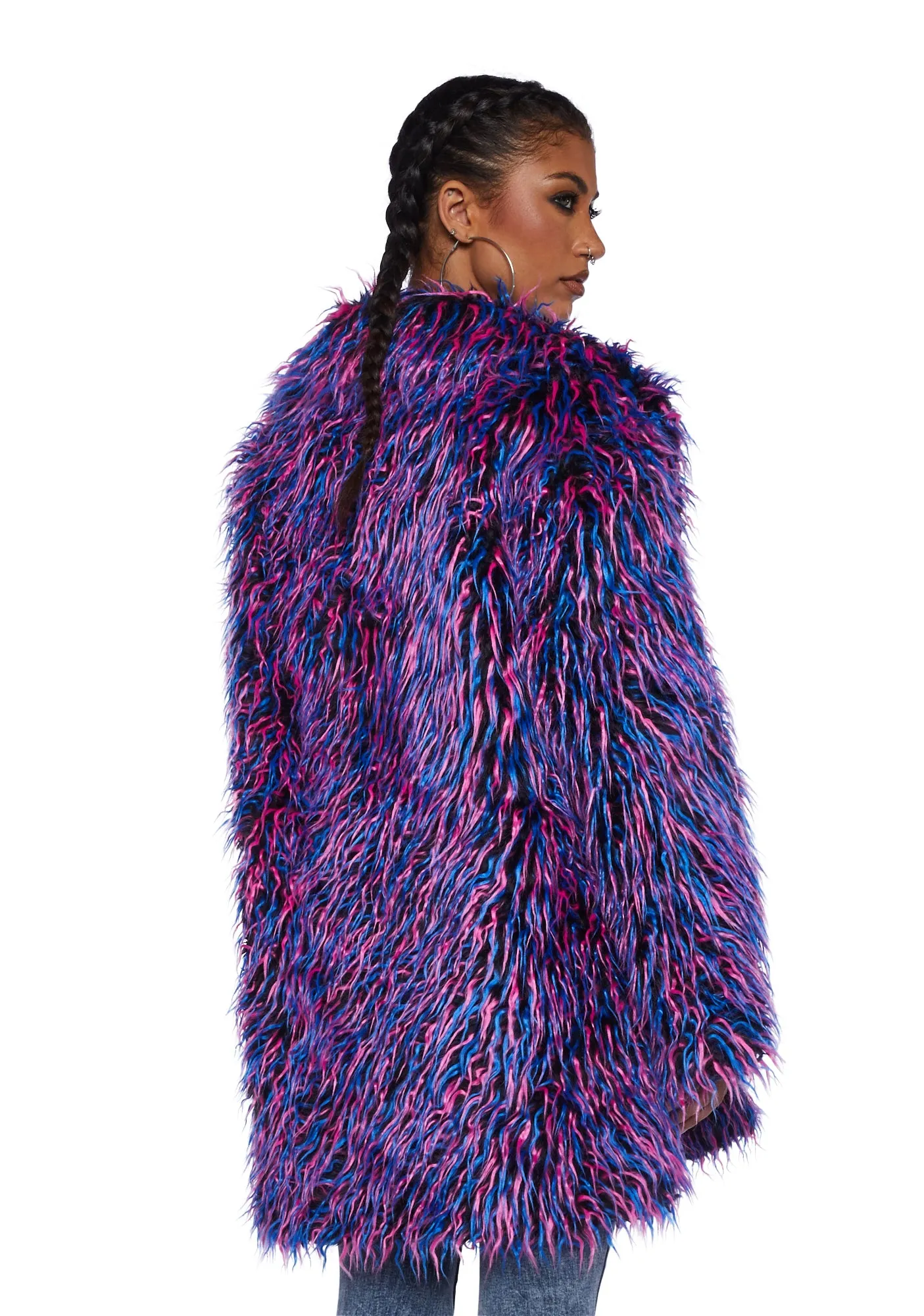 Neon Vibes Faux Fur Coat sold by Dolls Kill product image thumbnail 4