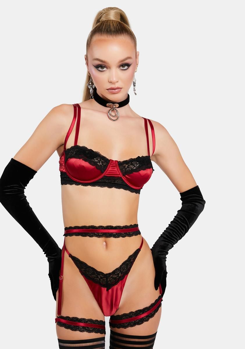 Tempest 3-Piece Lingerie Set sold by Dolls Kill