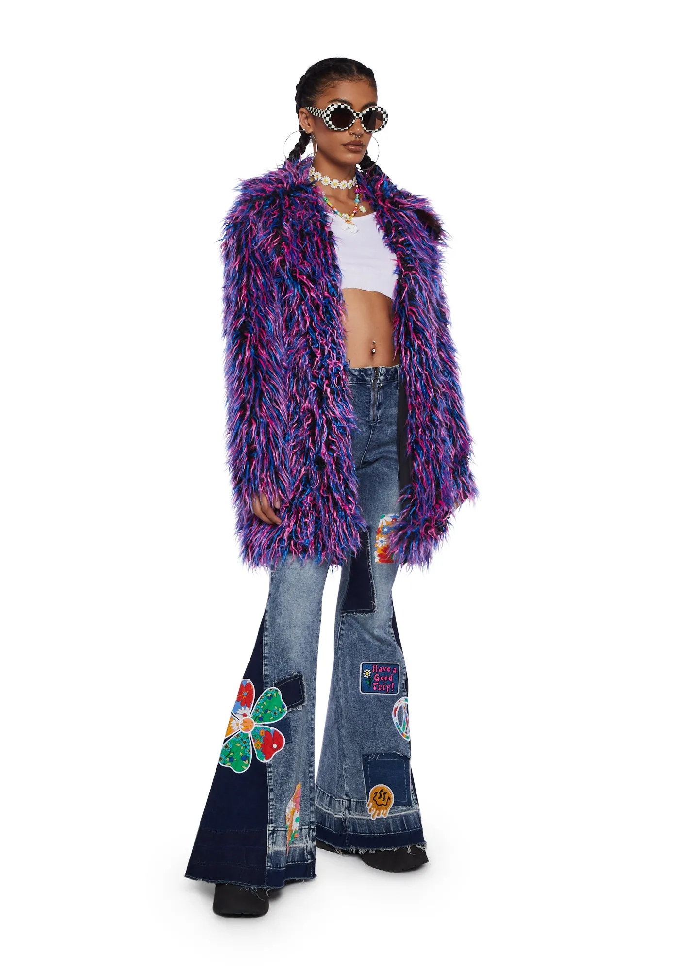 Neon Vibes Faux Fur Coat sold by Dolls Kill product image thumbnail 2