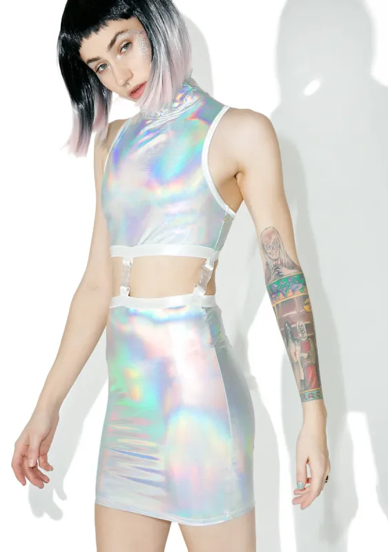 Gravitational Hologram Dress Set sold by Dolls Kill