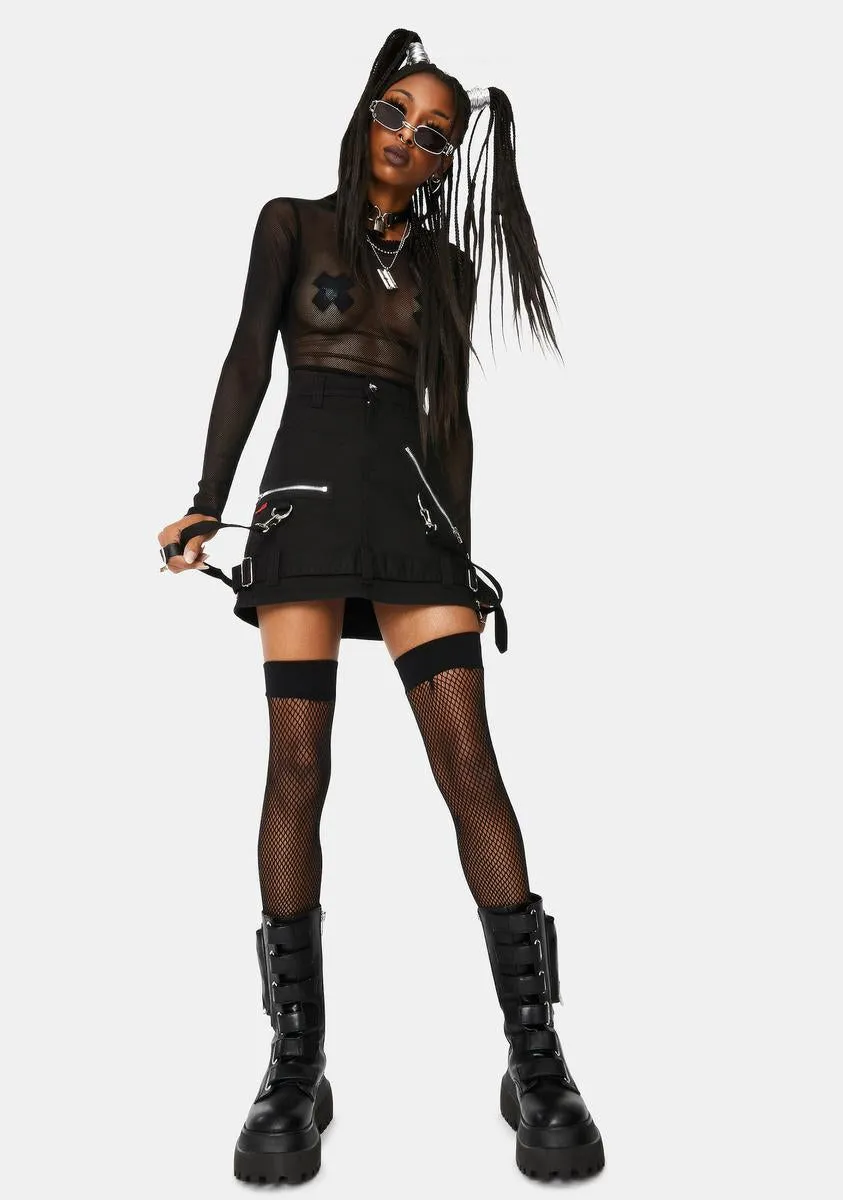 Long Sleeve Fishnet Top sold by Dolls Kill product image thumbnail 3