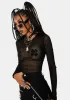 Long Sleeve Fishnet Top sold by Dolls Kill
