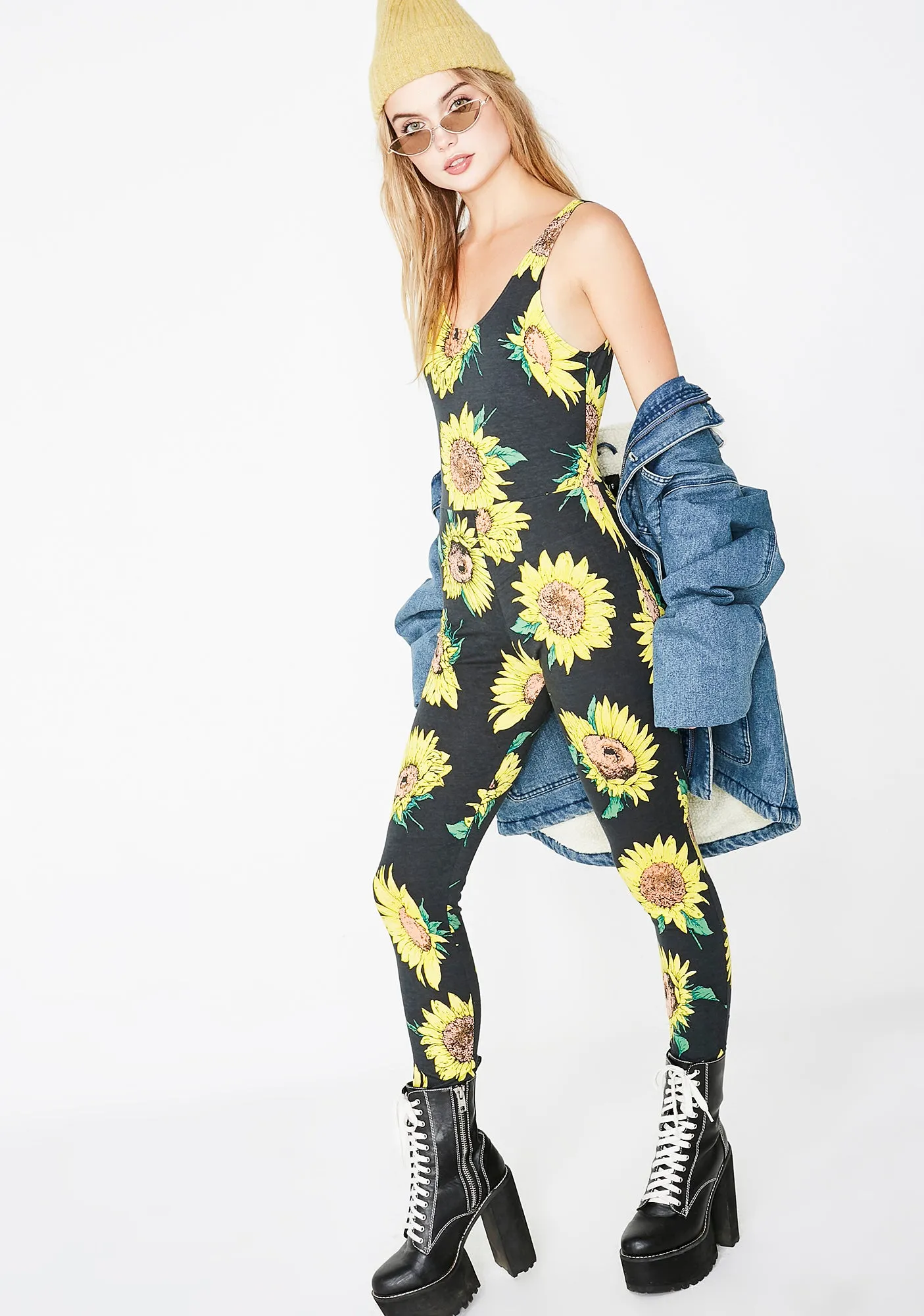 Sunflower Unitard sold by Dolls Kill product image thumbnail 2