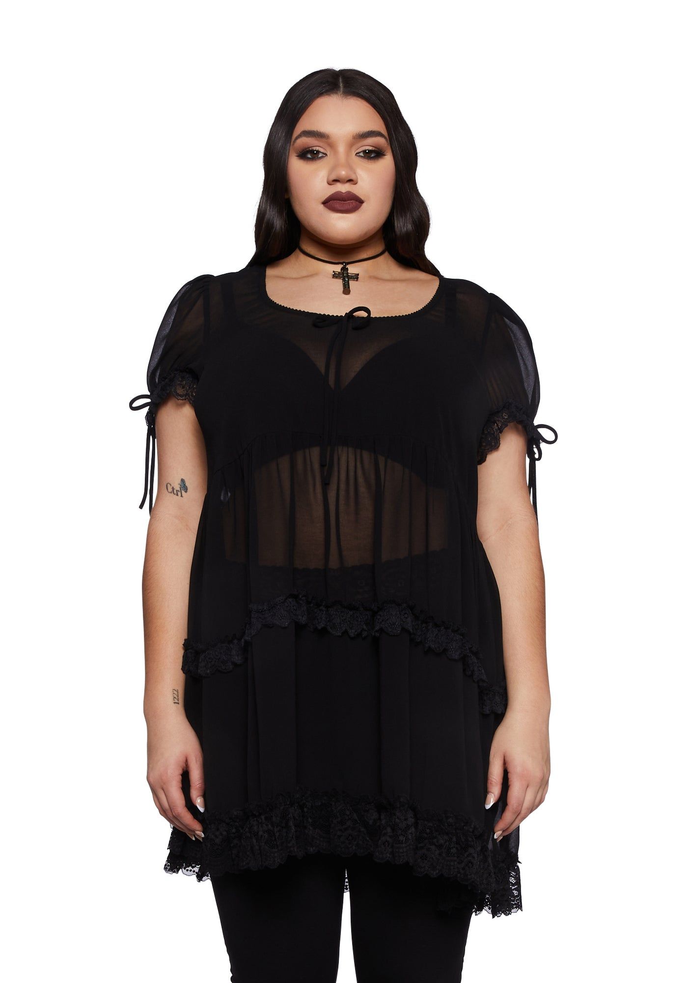 Plus Loves Moonlight Babydoll Dress sold by Dolls Kill