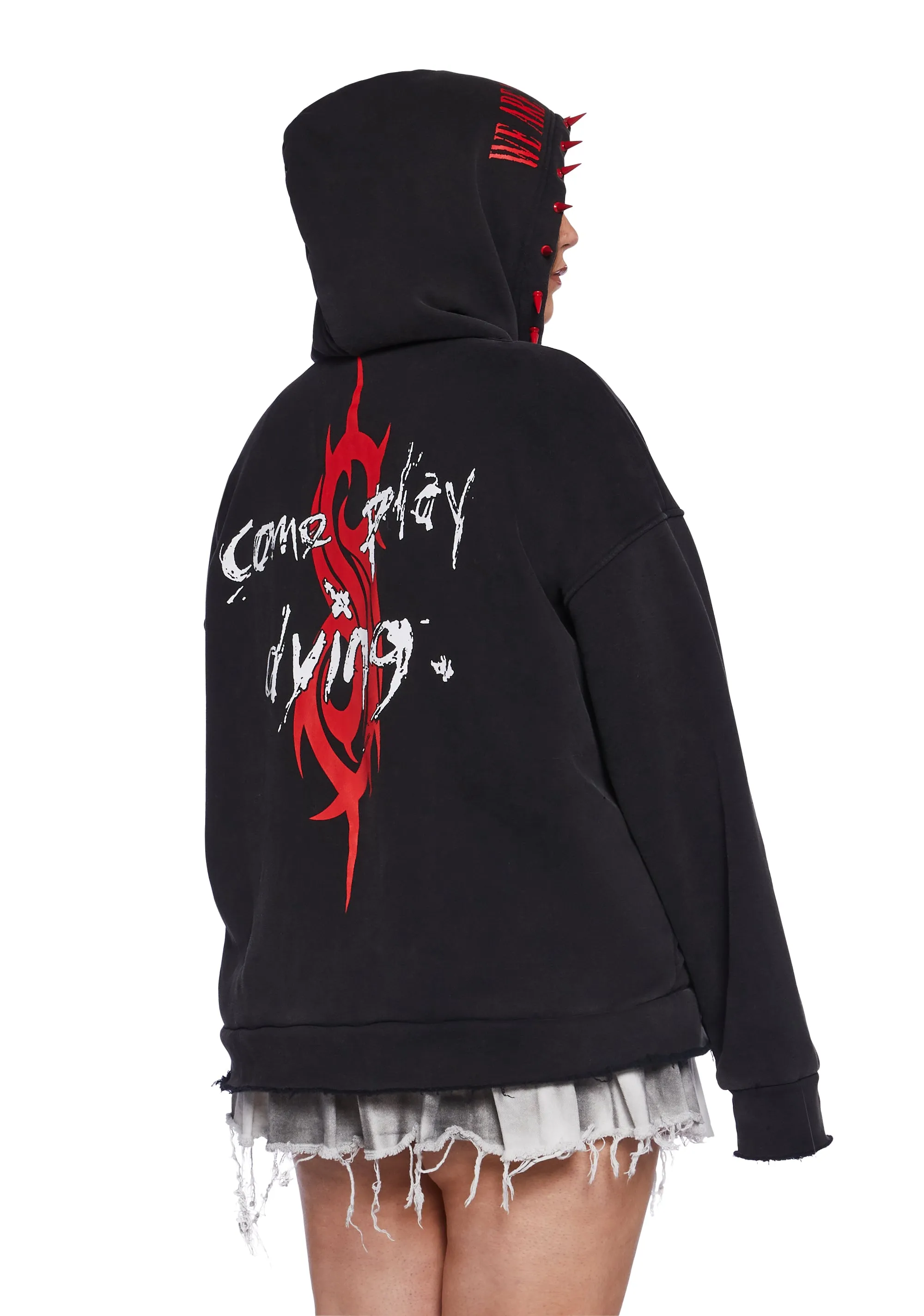 Plus Come Play Dying Graphic Hoodie sold by Dolls Kill product image thumbnail 4