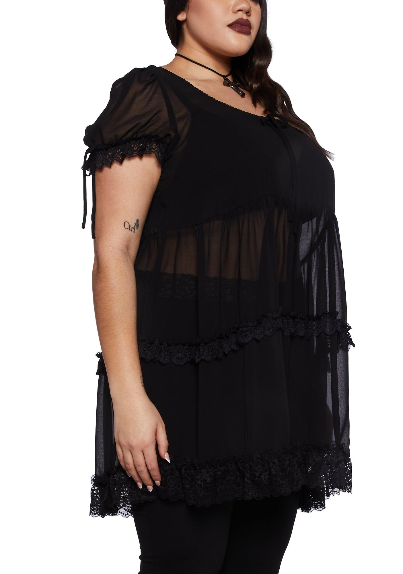 Plus Loves Moonlight Babydoll Dress sold by Dolls Kill product image thumbnail 5