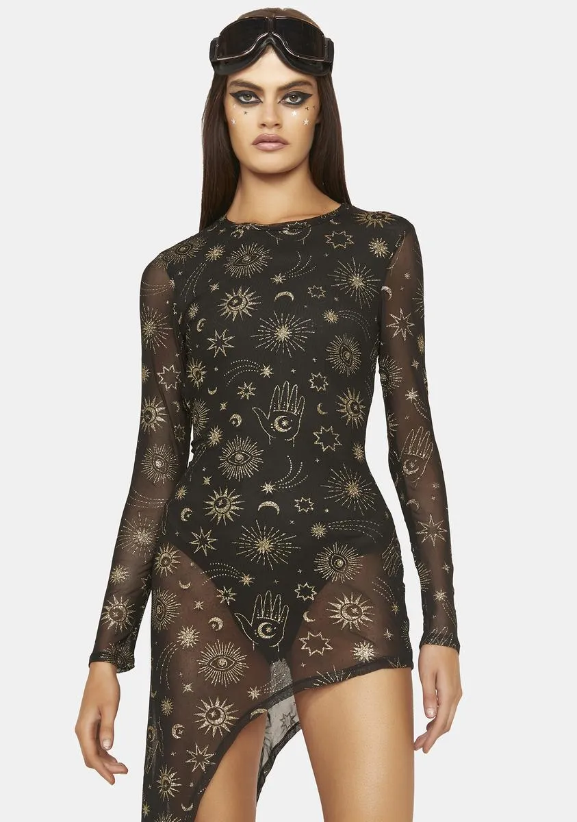 Cosmic Alchemist Mesh Maxi Dress sold by Dolls Kill product image thumbnail 4