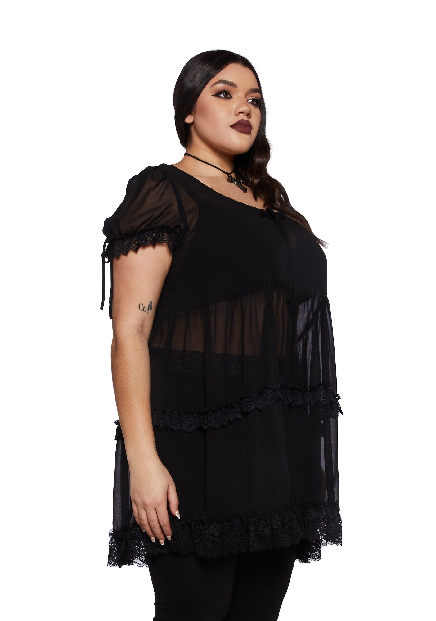 Plus Loves Moonlight Babydoll Dress sold by Dolls Kill product image thumbnail 3