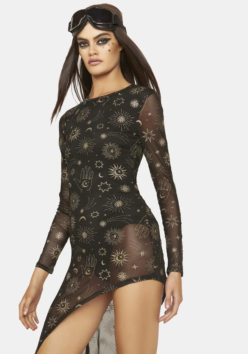 Cosmic Alchemist Mesh Maxi Dress sold by Dolls Kill product image thumbnail 2