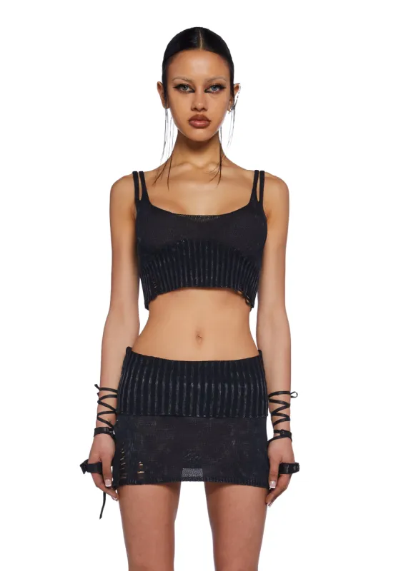Switch Distressed Sweater Tank Top sold by Dolls Kill