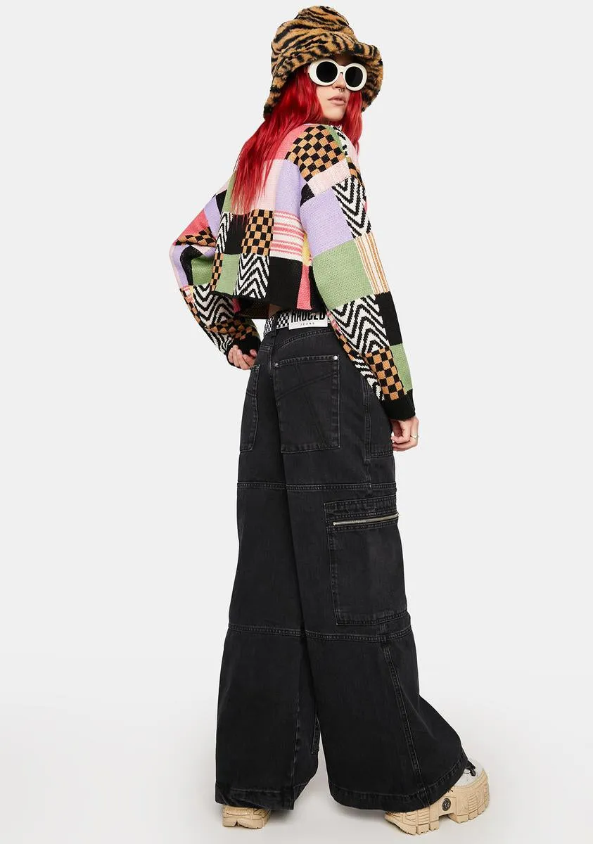 Black Clacker Cargo Jeans sold by Dolls Kill product image thumbnail 4