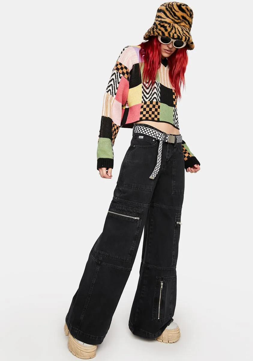 Black Clacker Cargo Jeans sold by Dolls Kill product image thumbnail 3