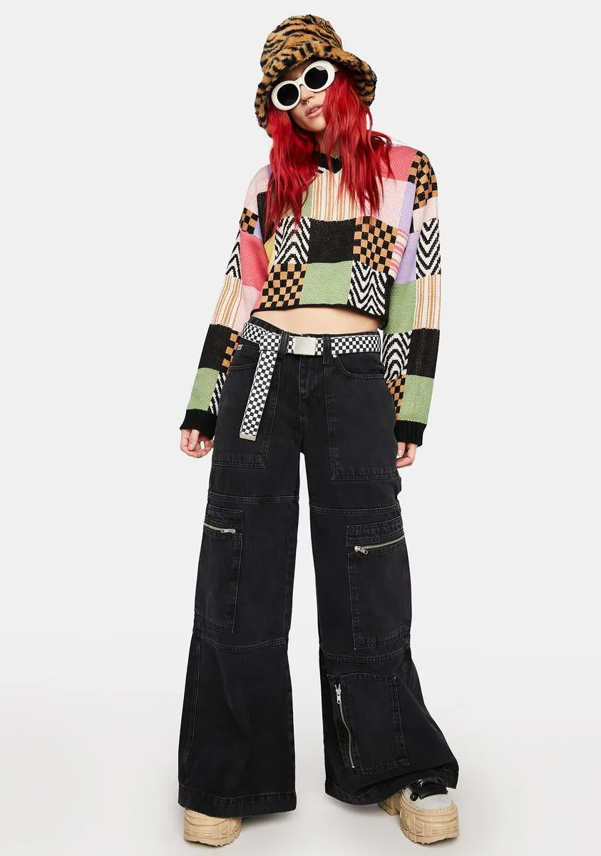 Black Clacker Cargo Jeans sold by Dolls Kill product image thumbnail 2