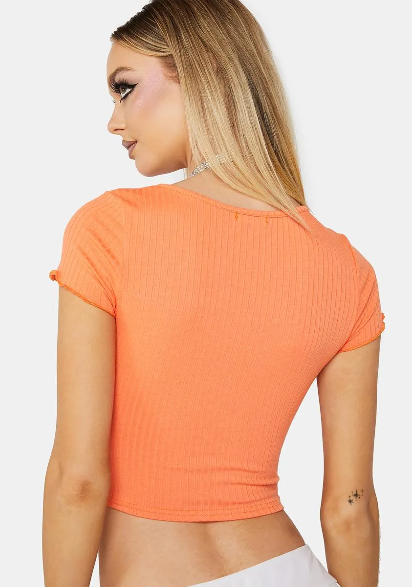Citrus Be Seeing You Crop Top sold by Dolls Kill product image thumbnail 4