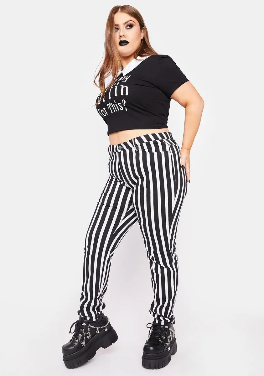 Plus New Idols Striped Skinny Jeans sold by Dolls Kill product image thumbnail 3