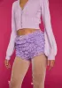 Lavender Sassy Ever After Ruffle Shorts sold by Dolls Kill