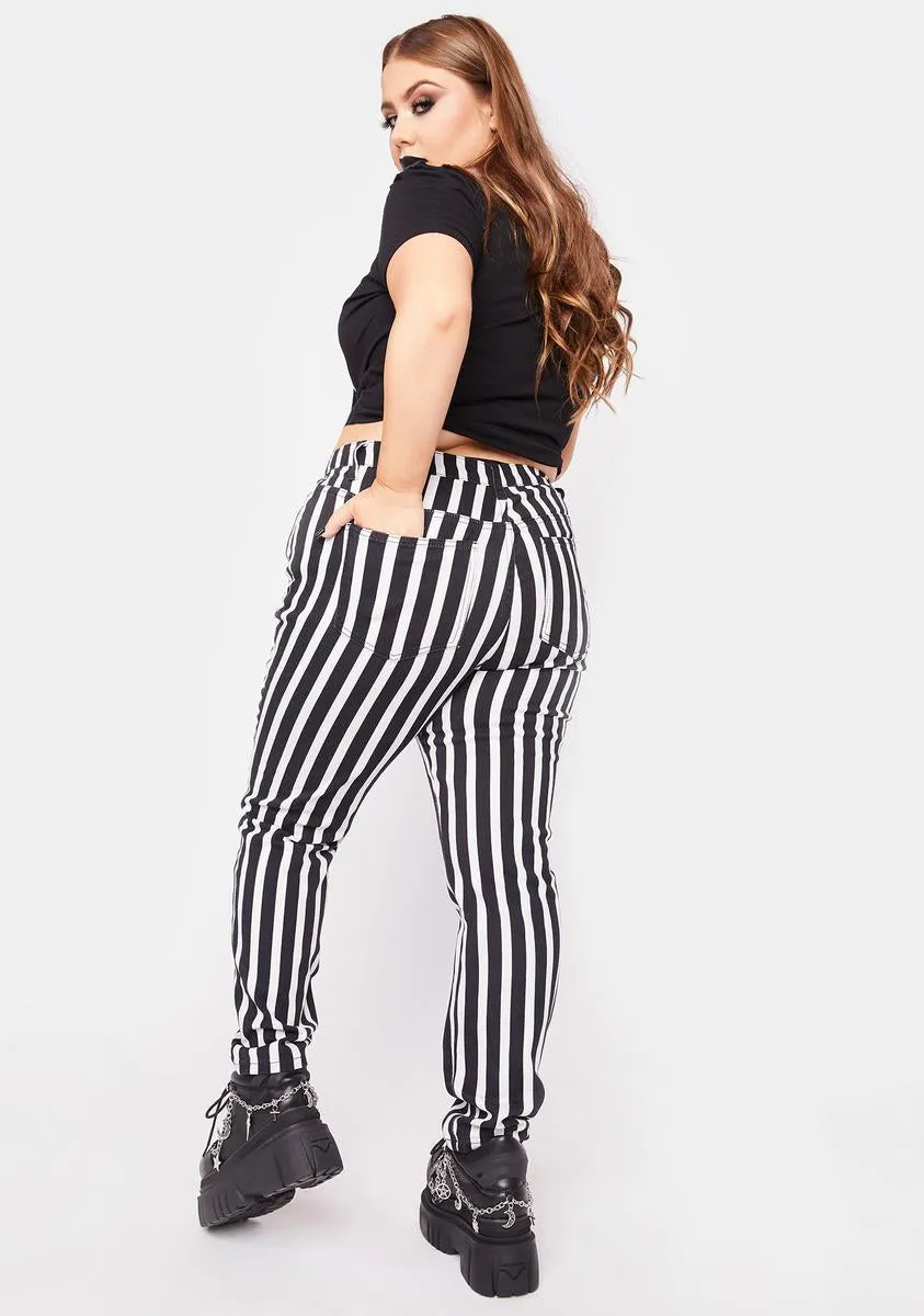 Plus New Idols Striped Skinny Jeans sold by Dolls Kill product image thumbnail 4