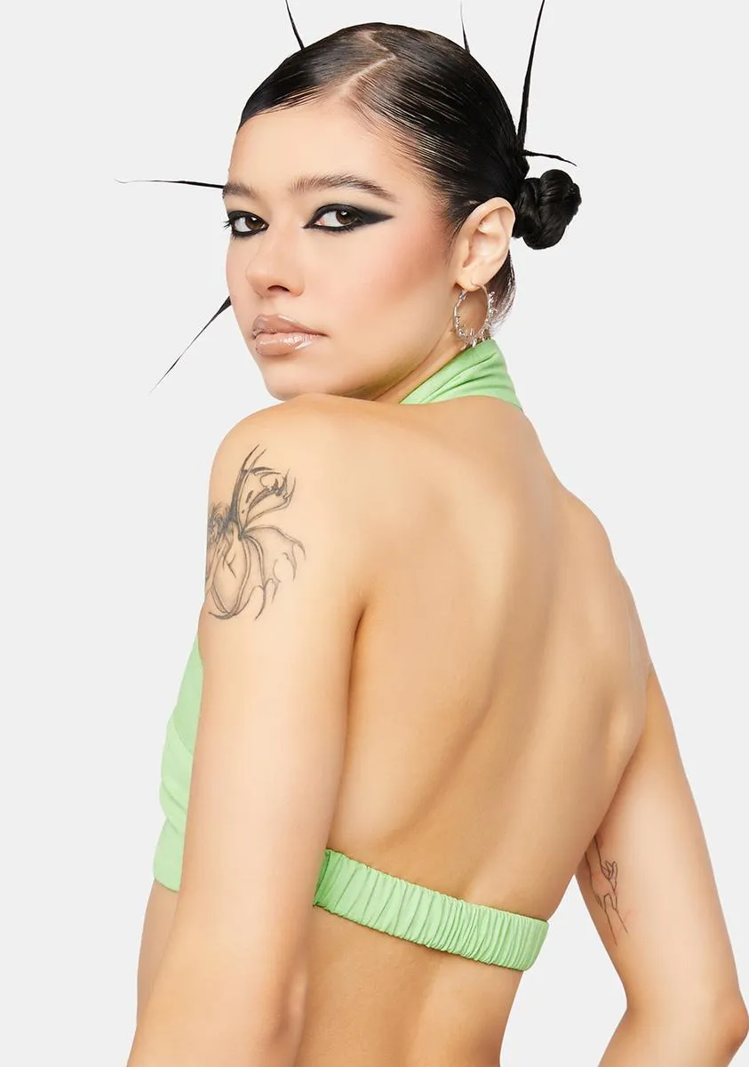 Lime Forbidden Love Crop Top sold by Dolls Kill product image thumbnail 4