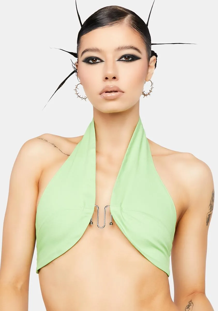 Lime Forbidden Love Crop Top sold by Dolls Kill