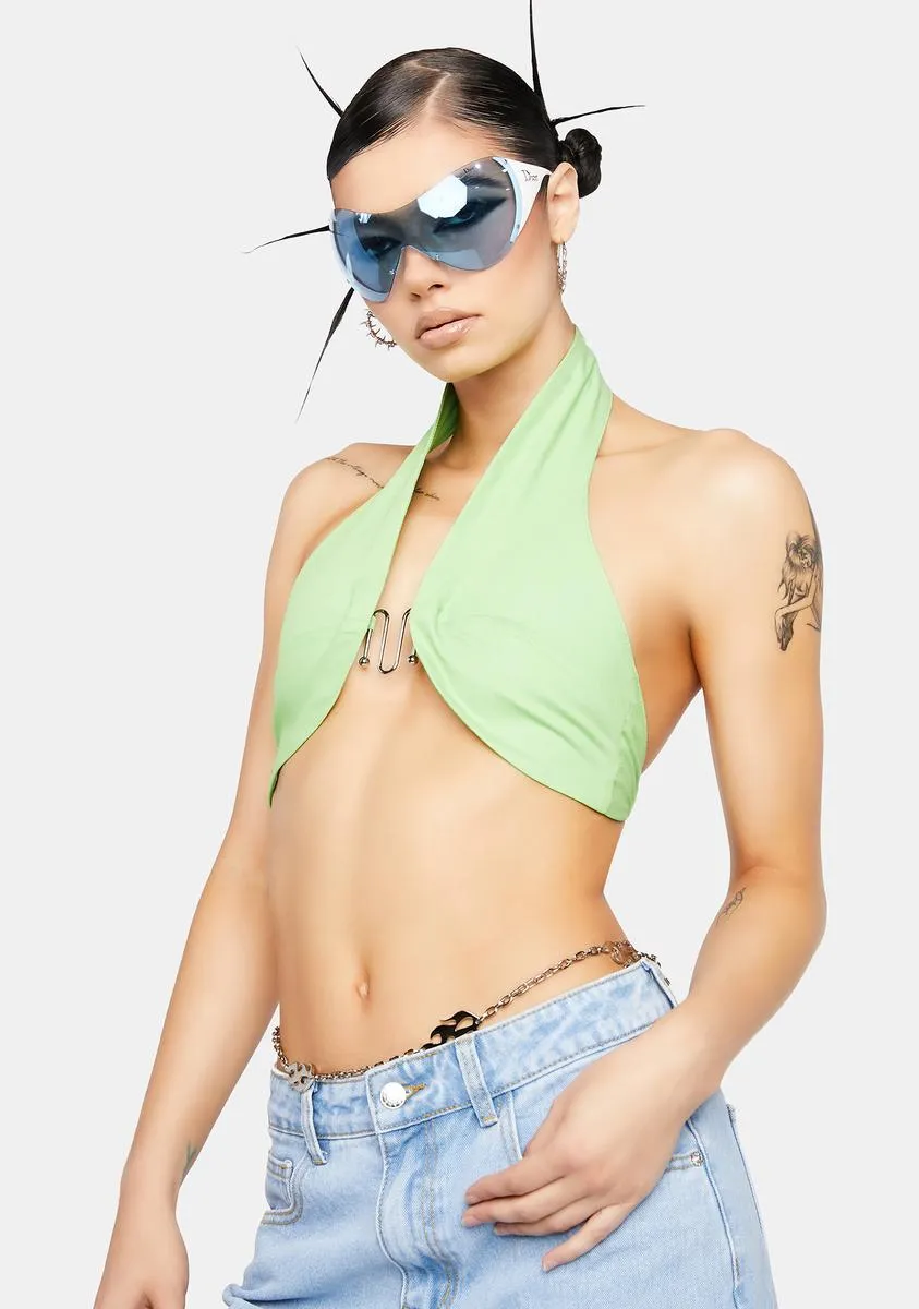 Lime Forbidden Love Crop Top sold by Dolls Kill product image thumbnail 2