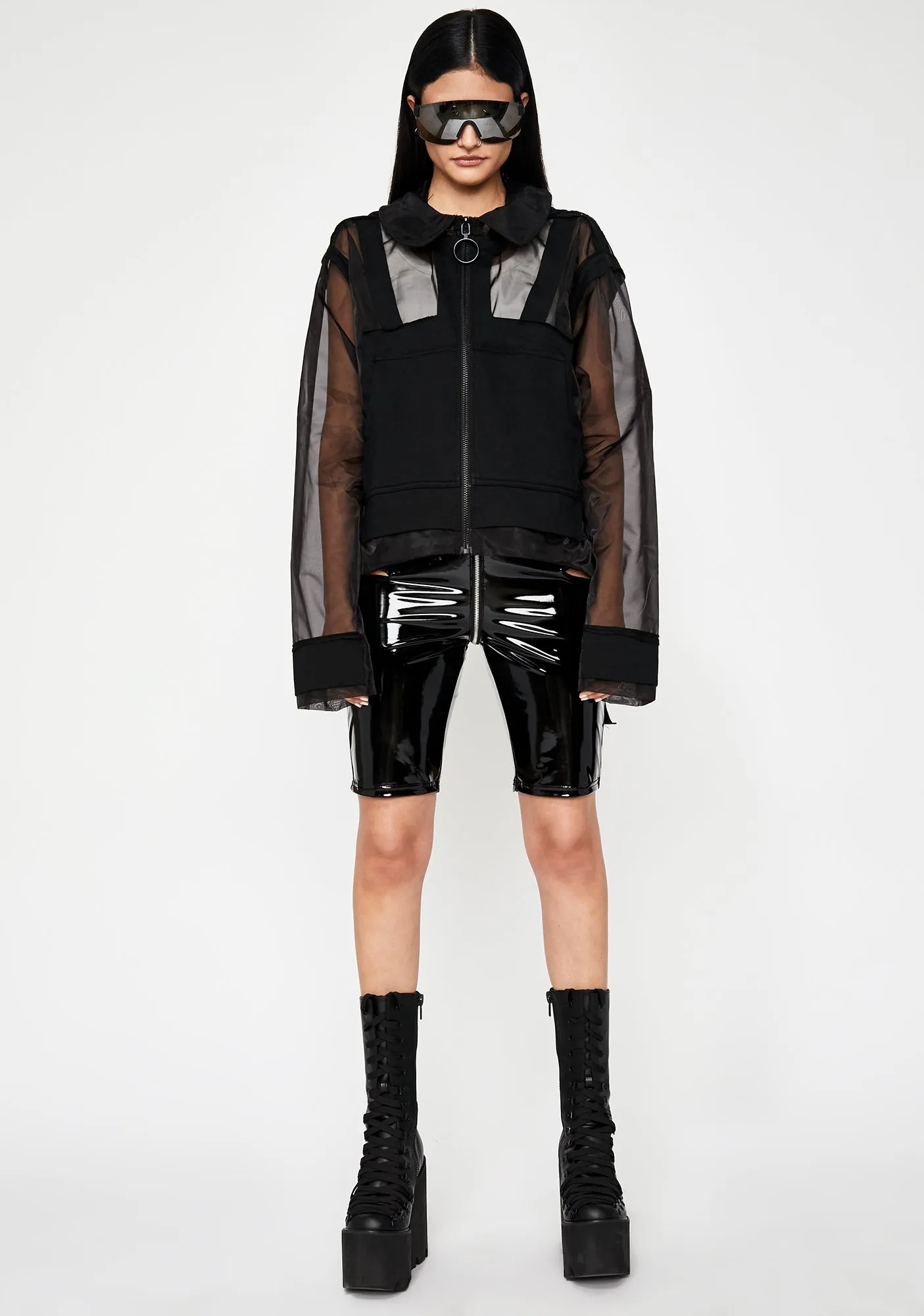 Noir Dance Trance Hooded Jacket sold by Dolls Kill product image thumbnail 3