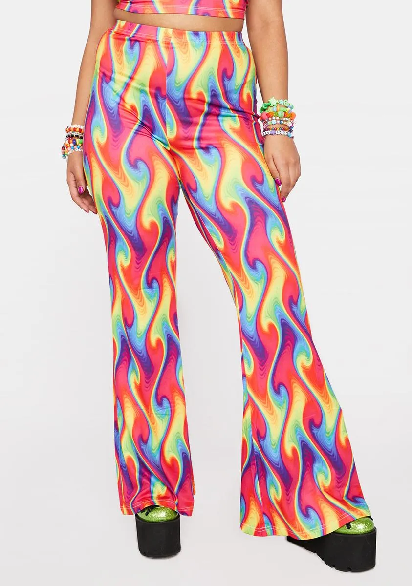 Plus Wild Heat Flare Pants sold by Dolls Kill