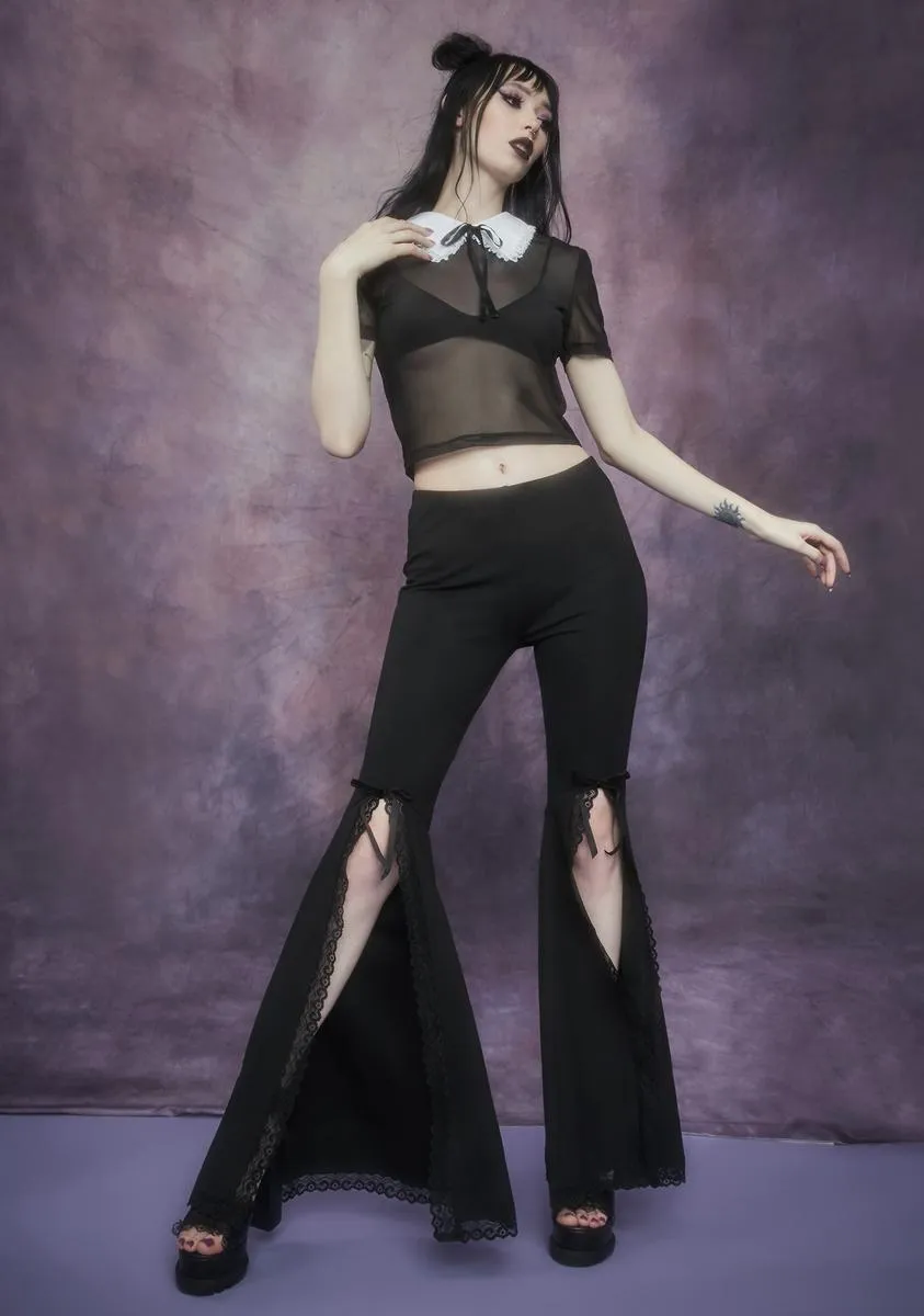 Initiation Into Darkness Front Split Bell Bottoms sold by Dolls Kill product image thumbnail 2