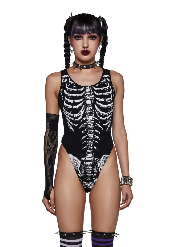 Haunting Ossuary Skeleton Bodysuit sold by Dolls Kill