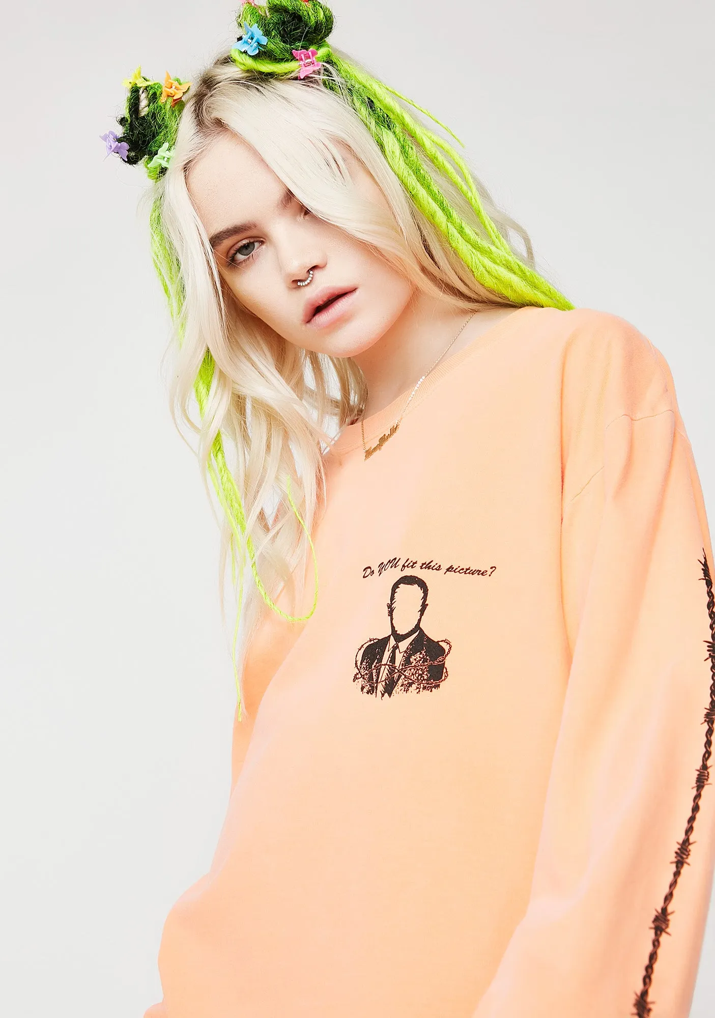 Get Help Now Long Sleeve Tee sold by Dolls Kill product image thumbnail 2