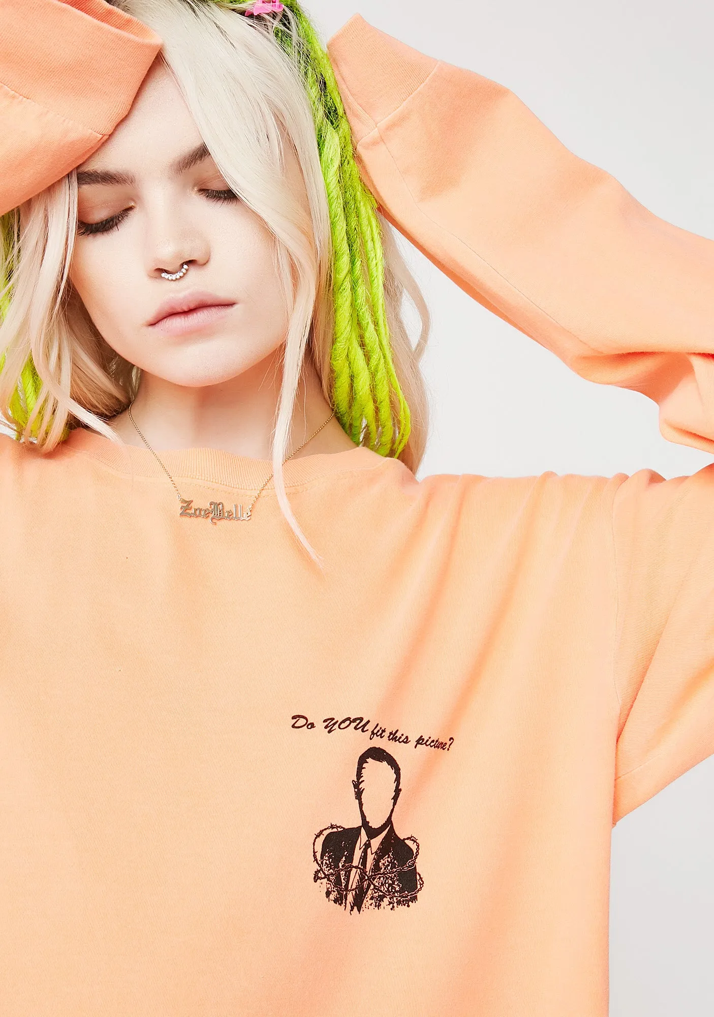 Get Help Now Long Sleeve Tee sold by Dolls Kill product image thumbnail 3