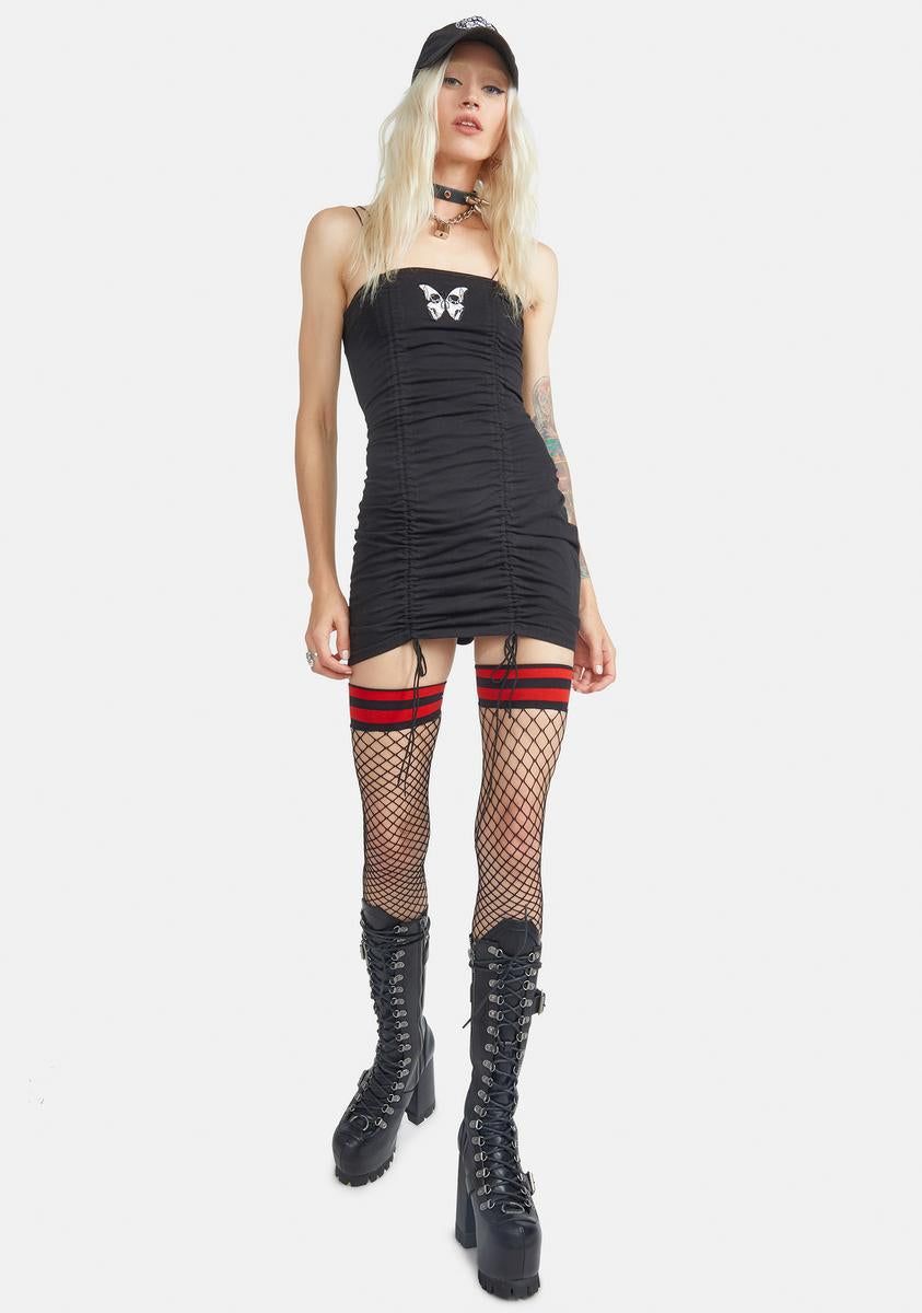 Butterfly Kiss Ruched Mini Dress sold by Dolls Kill product image thumbnail 3