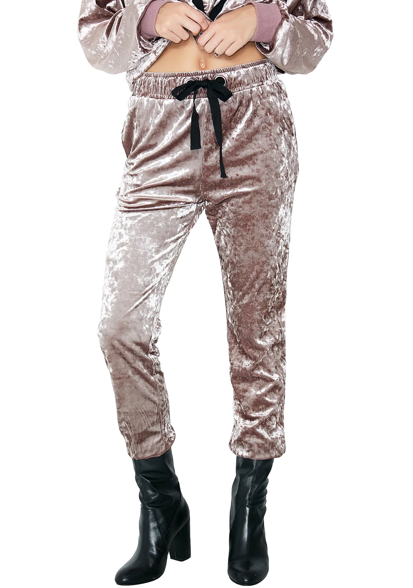 Crushed It Velvet Joggers sold by Dolls Kill product image thumbnail 3