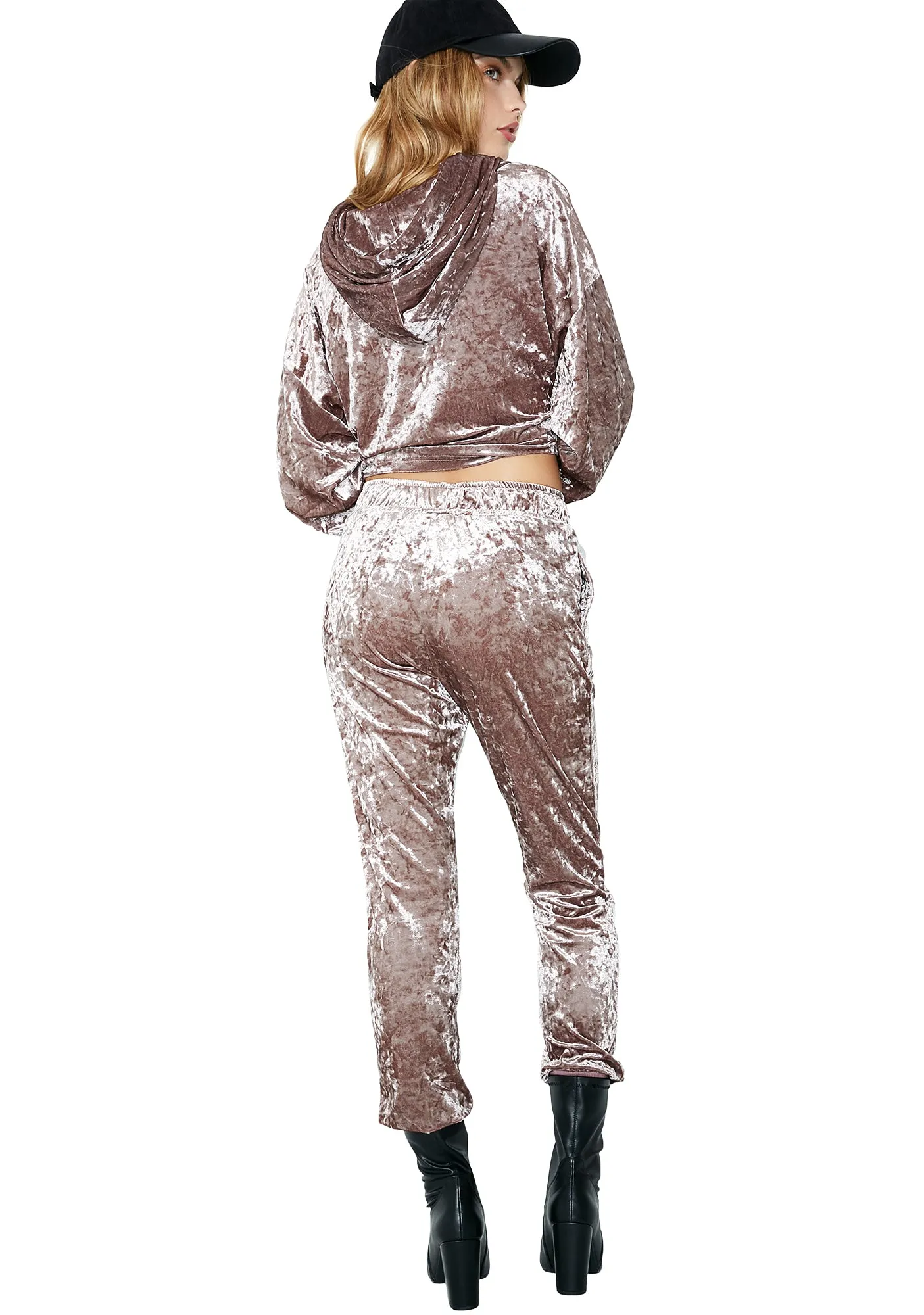 Crushed It Velvet Joggers sold by Dolls Kill product image thumbnail 4