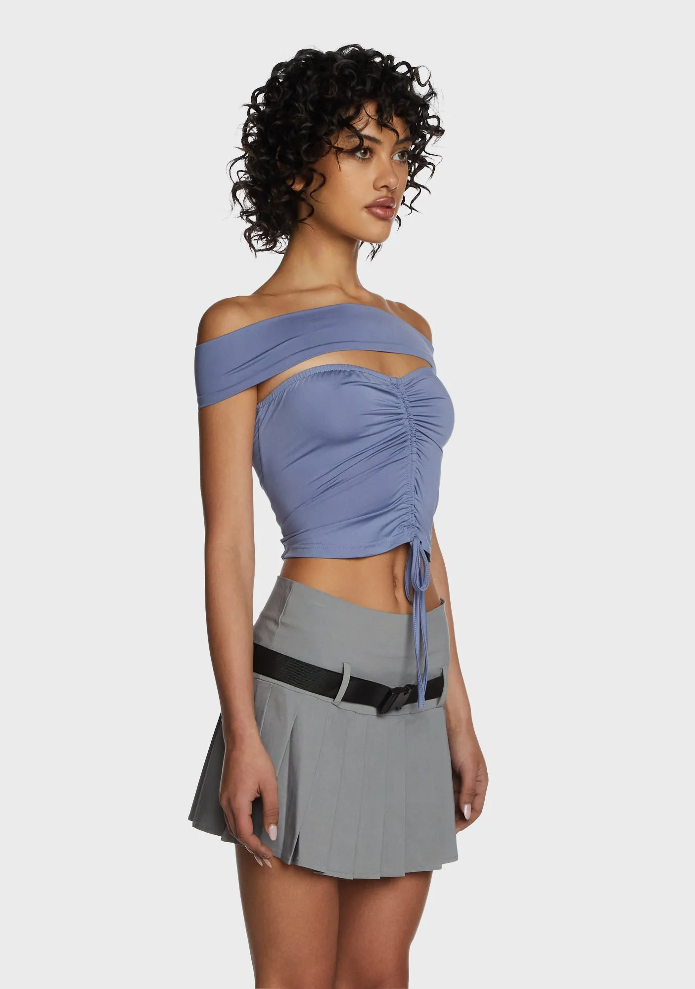 Look Again Crop Top - Gray sold by Dolls Kill product image thumbnail 4