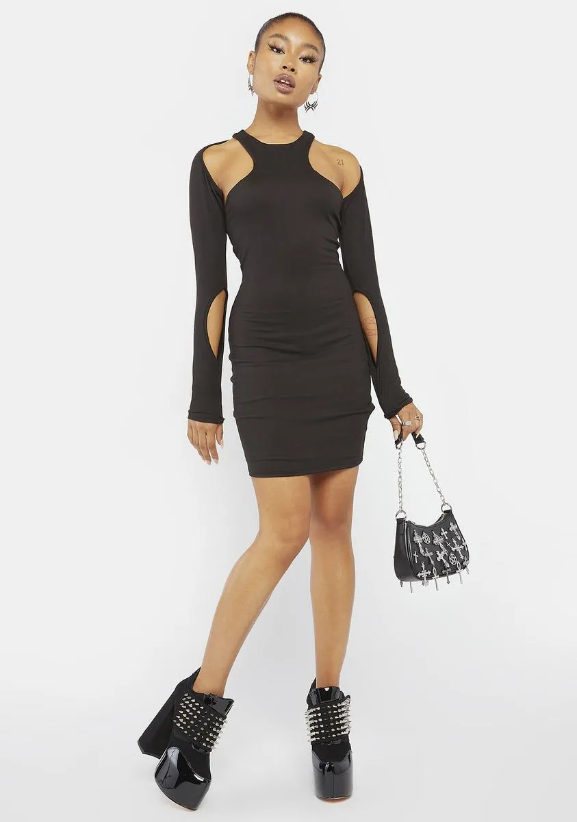 Noir Get In Charge Mini Dress sold by Dolls Kill product image thumbnail 3