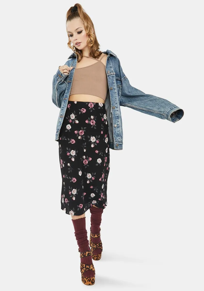 Mocha One Shoulder Tank Crop Top sold by Dolls Kill product image thumbnail 3