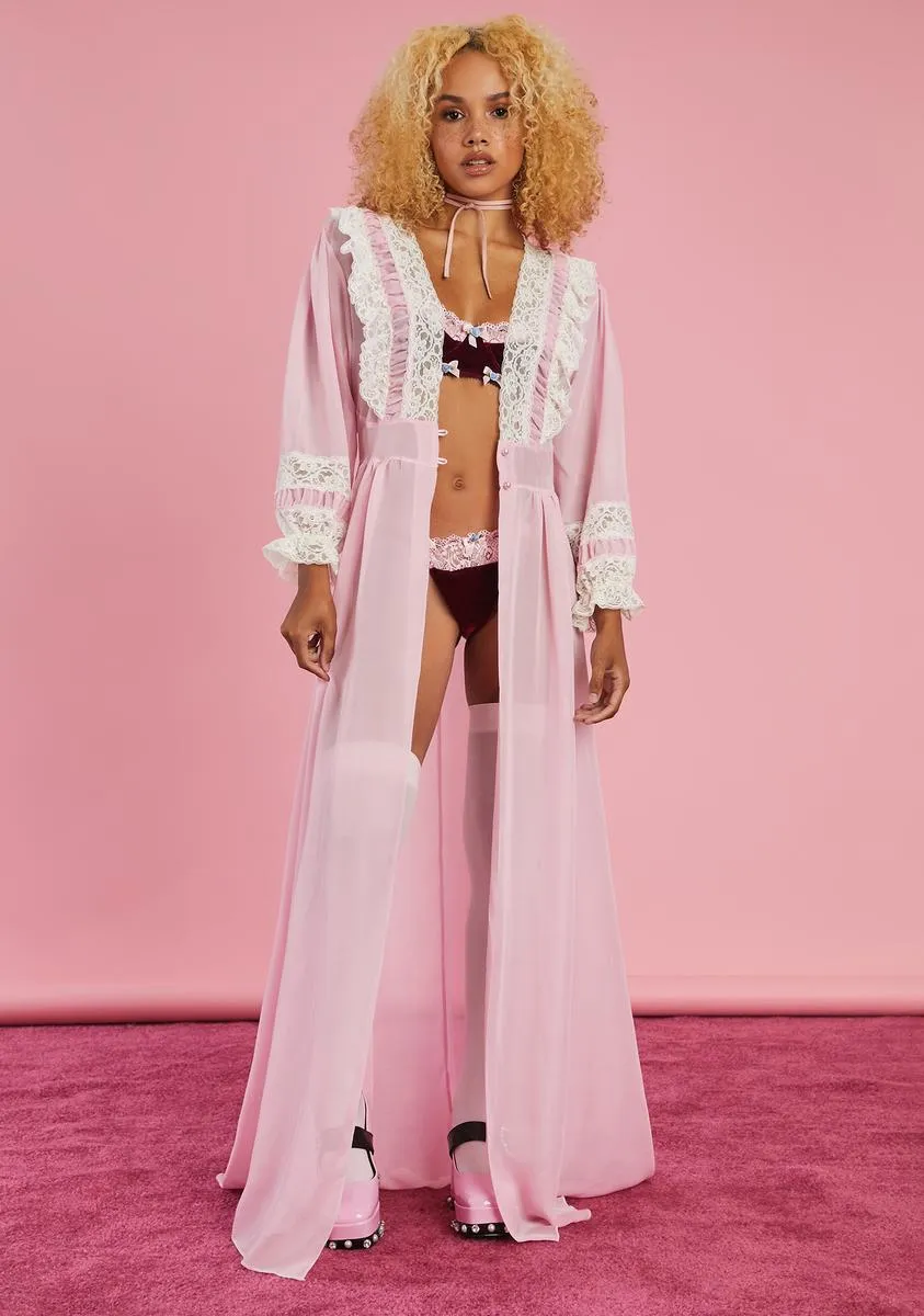 Expecting Company Chiffon Robe sold by Dolls Kill