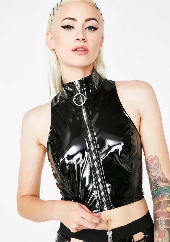 Mistress Of Doom Vinyl Top sold by Dolls Kill